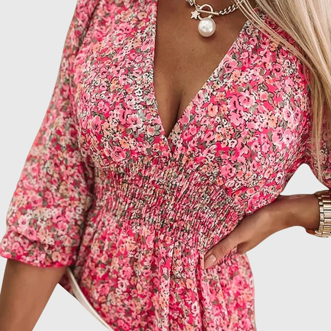 Elisa™ | Floral Puff Sleeve Dress